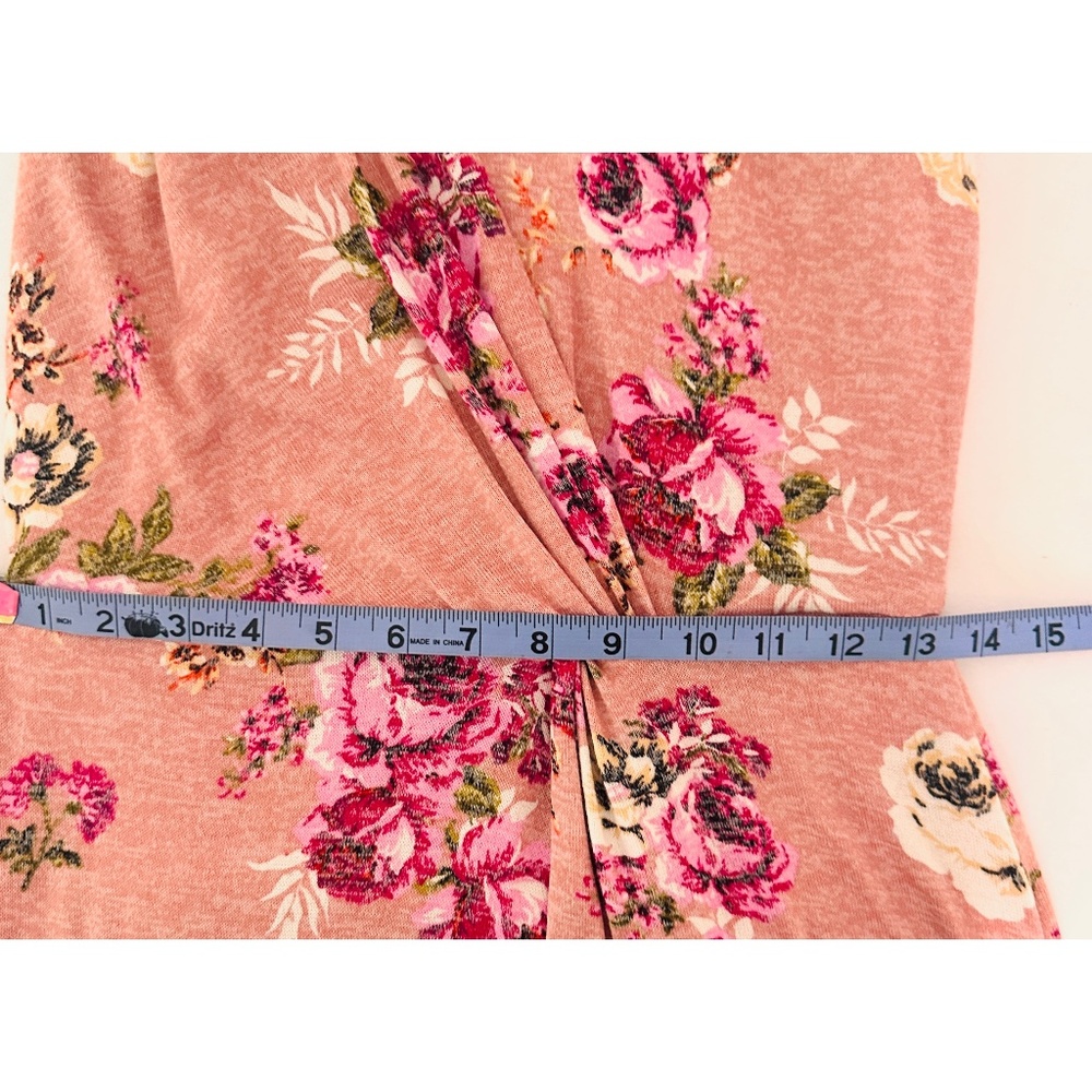 Bailey 44/ Anthropologie Pink  Rose V-Neck , Slit Front, Midi Dress, x-Small - Picture 7 of 13